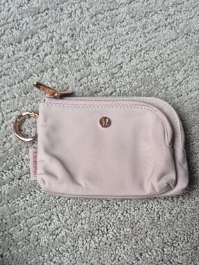 lululemon athletica Light Pink Keyring Wallet with Rose Gold Hardware